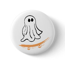 Cute ghost on skateboard