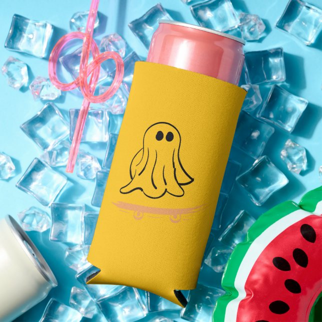 Cute ghost on skateboard selters dosenkühler (In Situ Sommer)