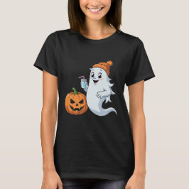 Cute Ghost & Pumpkin Halloween T-Shirt