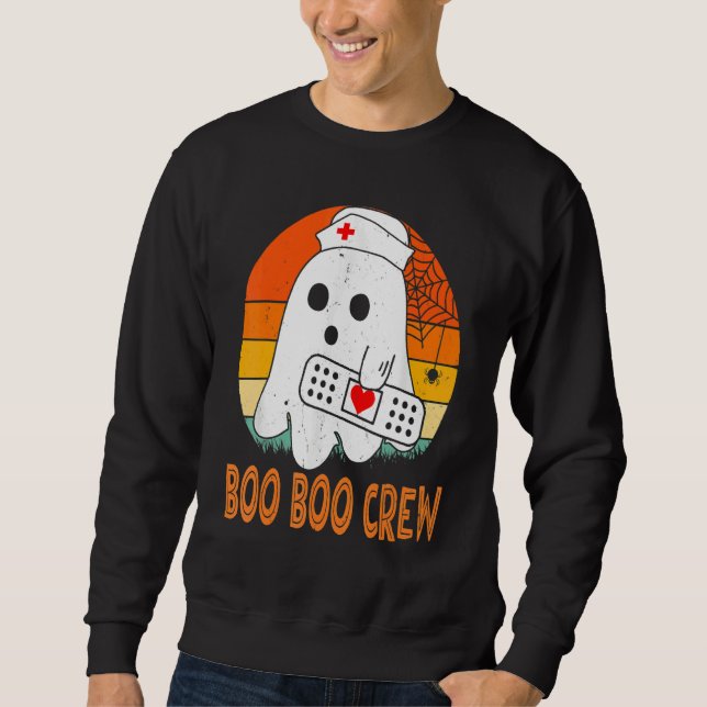Cute Ghost RN Nurse Halloween Costume Shirts, Boo  Sweatshirt (Vorderseite)