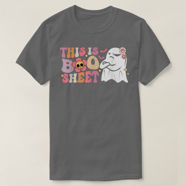 Cute Ghost Spooky Halloween This Is Boo Sheet Retr T-Shirt (Design vorne)