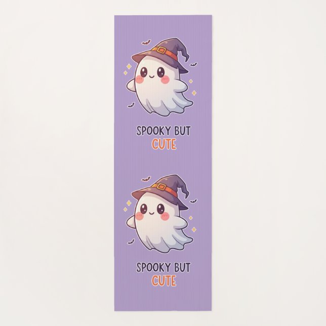 Cute Ghost Witch Halloween Spooky Cute Yogamatte (Rückseite)