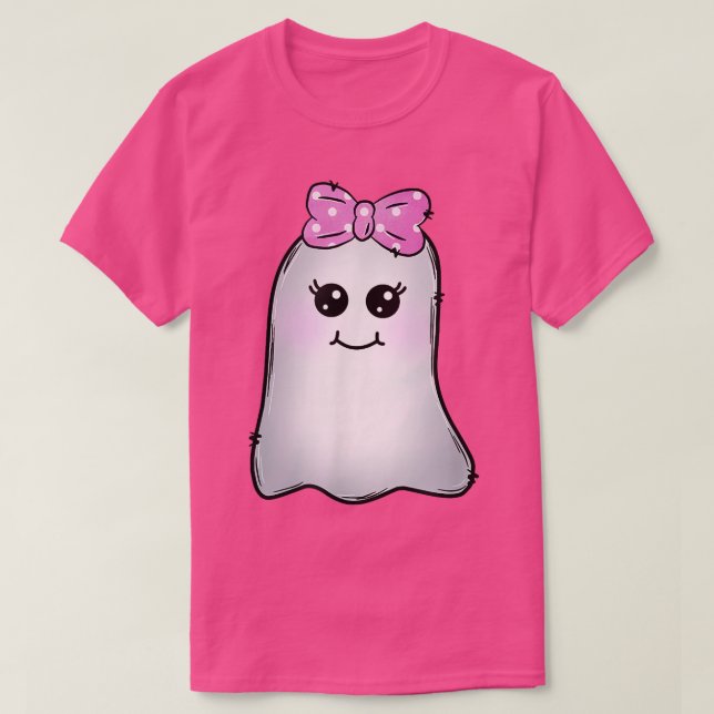 Cute Ghost With Bow Clothing And Accessories Women T-Shirt (Design vorne)
