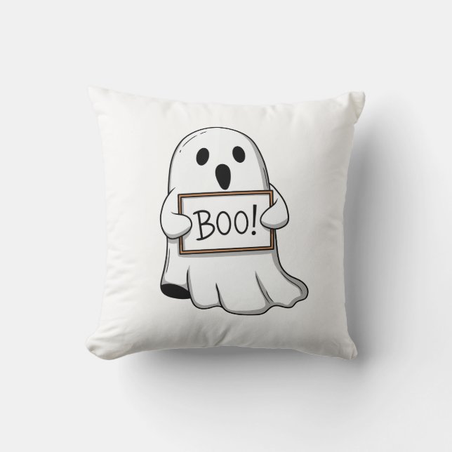 Cute Ghostly BOO Fun Kissen (Vorderseite)