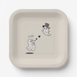 Cute ghosts couple talking pappteller