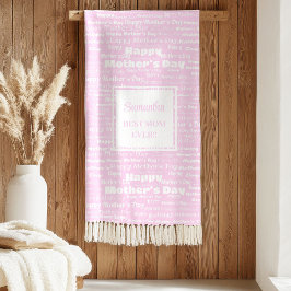 Cute Gift for Mom Hand Drawn Typography Blanket Sherpadecke