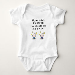 Cute gift for twins, bodysuit for twin baby boys, baby strampler