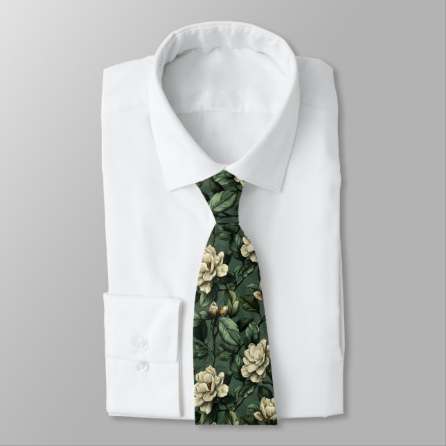 Cute Gifts For Men Gardenias Floral Krawatte (Gebunden)