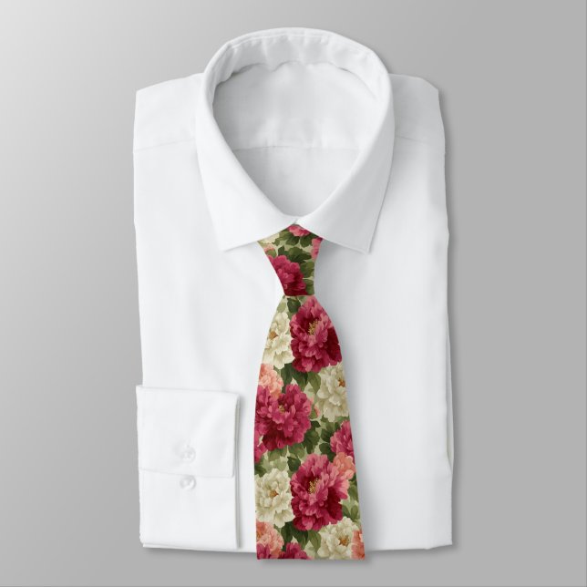 Cute Gifts For Men Peonies Krawatte (Gebunden)