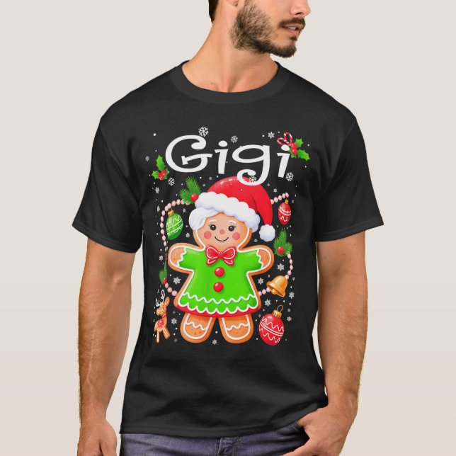 Cute Gigi Gingerbread Family Matching Christmas Co T-Shirt (Vorderseite)