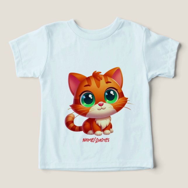 Cute Ginger Tabby Kitten Cartoon (Design Vorderseite)