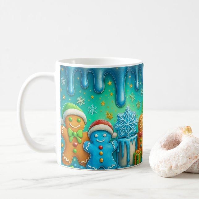 Cute Gingerbread Christmas Mug Wrap Kaffeetasse (Mit Donut)