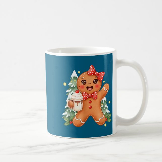 Cute Gingerbread Christmas Snow Xmas For Men Women Kaffeetasse (Rechts)