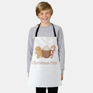 Cute Gingerbread & Hot Cocoa Kids' Christmas Fun P Schürze