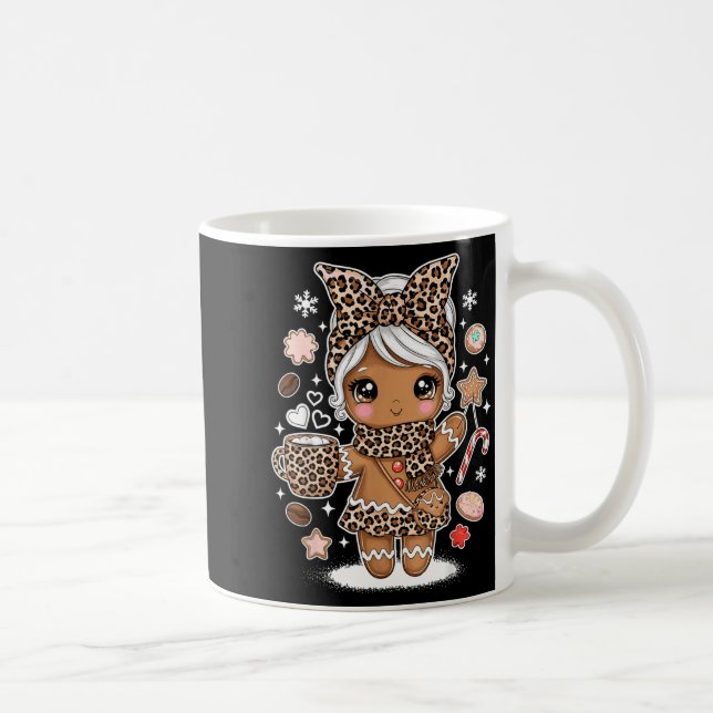 Cute Gingerbread Leopard Christmas Xmas Girl Women Kaffeetasse (Rechts)