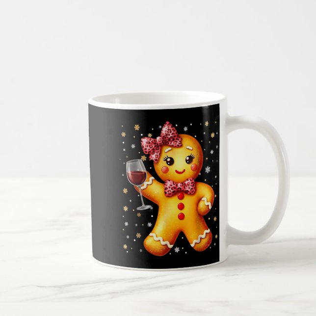 Cute Gingerbread Leopard Coquette Christmas Wine X Kaffeetasse (Rechts)