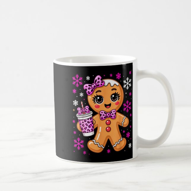 Cute Gingerbread Leopard Coquette Christmas Xmas G Kaffeetasse (Rechts)