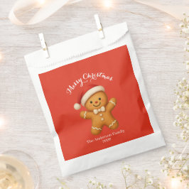 Cute Gingerbread Man with Santa Hat -  Geschenktütchen