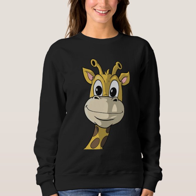 Cute Giraffe Animal Face Africa Zoo Safari  1 Sweatshirt (Vorderseite)