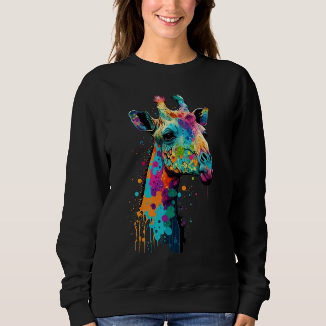Cute Giraffe  Animal on Giraffe 3 Sweatshirt (Vorderseite)