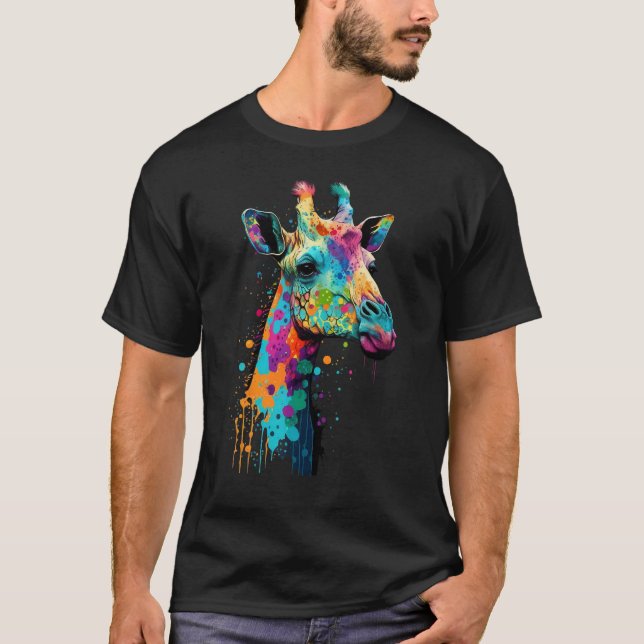 Cute Giraffe  Animal on Giraffe 3 T-Shirt (Vorderseite)