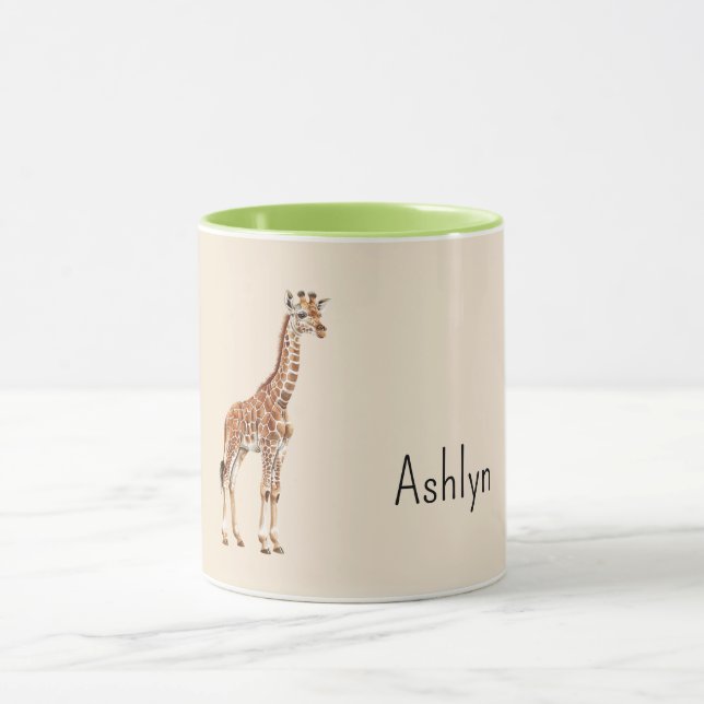 Cute Giraffe Animal Tasse (Zentrum)