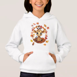 Cute Giraffe “Autism Awesome Autumn” Hoodie