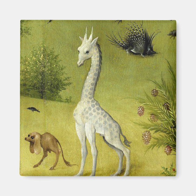 Cute Giraffe Garden Earthly Delights Magnet (Vorne)