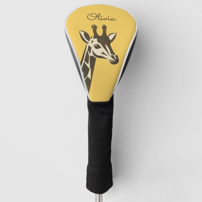 Cute giraffe head decoration golf headcover (Vorderseite)