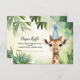Cute Giraffe Jungle Baby Shower Party Beautiful Begleitkarte