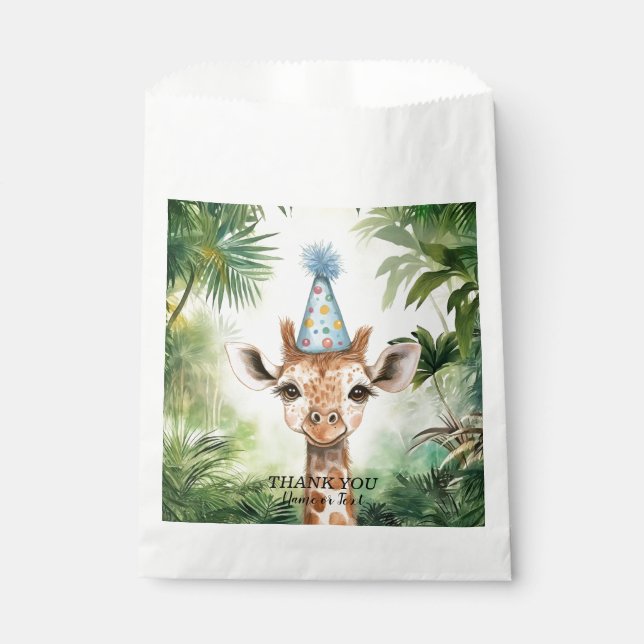 Cute Giraffe Jungle Baby Shower Party Beautiful Geschenktütchen (Vorderseite)