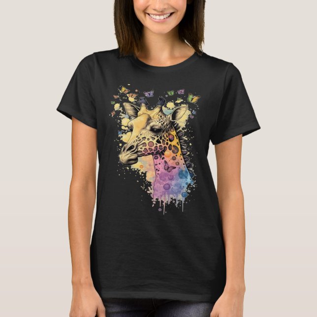 Cute Giraffe Men Women Kids  1 T-Shirt (Vorderseite)