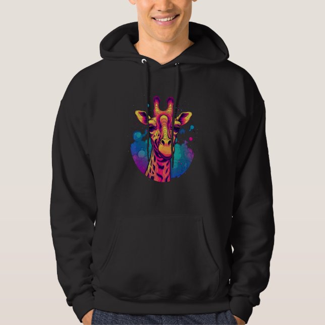 Cute Giraffe Men Women Kids 22 Hoodie (Vorderseite)