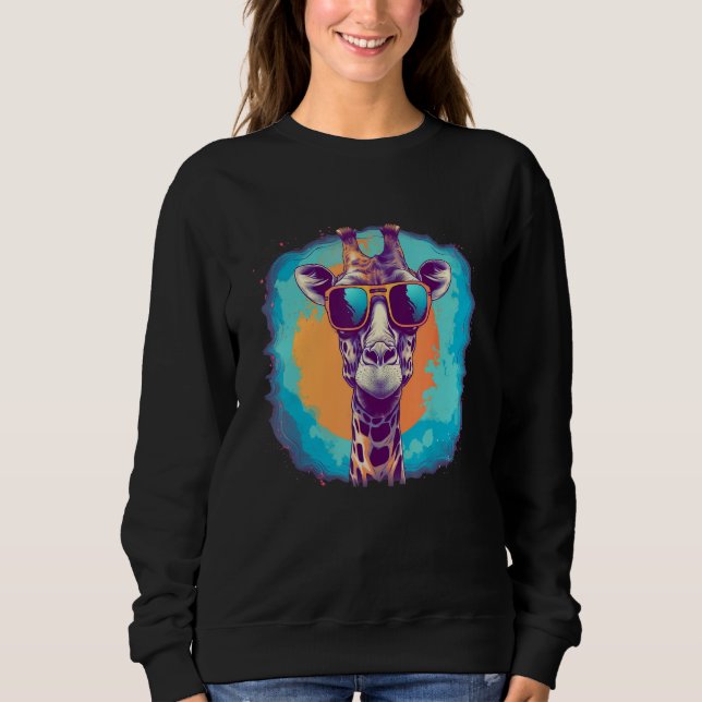 Cute Giraffe Men Women Kids 8 Sweatshirt (Vorderseite)