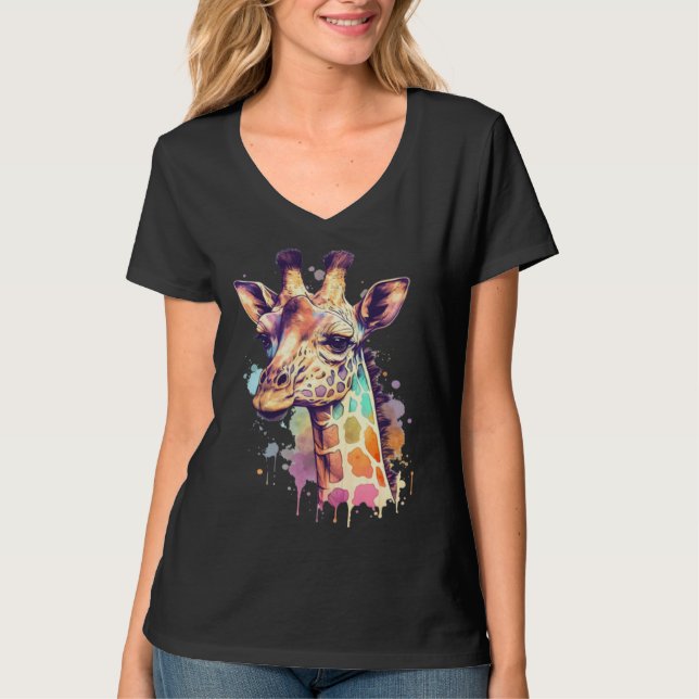 Cute Giraffe Men Women Kids T-Shirt (Vorderseite)