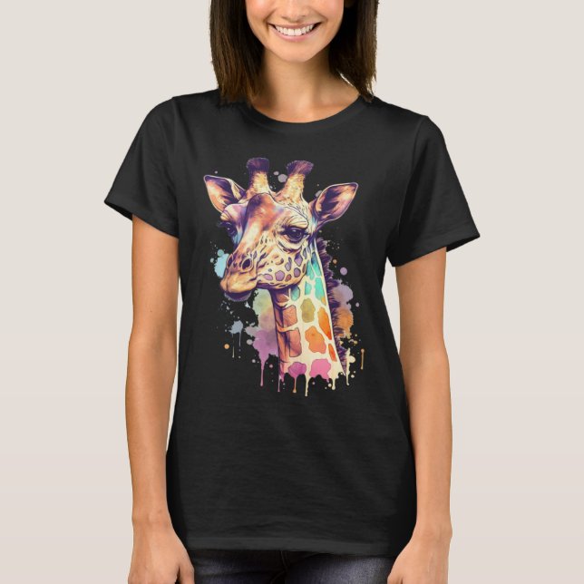 Cute Giraffe Men Women Kids T-Shirt (Vorderseite)