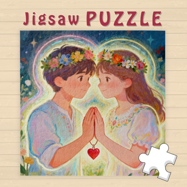 Cute Girl and Boy Twin Soul Couple Love -  Puzzle (Von Creator hochgeladen)