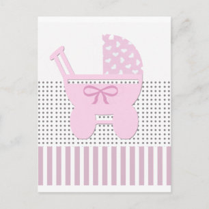 Cute Girl Carriage Postkarte