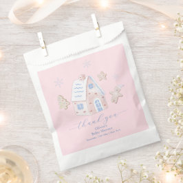 Cute Girl Gingerbread Village Baby Shower Geschenktütchen