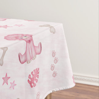 Cute Girls Birthday Pink Dinosaur Tischdecke