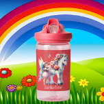 Cute girls unicorn fairy add name  trinkflasche<br><div class="desc">Cute girls unicorn fairy add name Water Bottle</div>