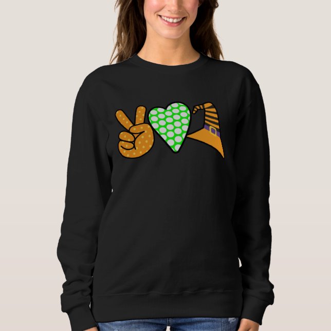 Cute Girls Woman Peace Love Witches Magic Fall Oct Sweatshirt (Vorderseite)