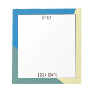 Cute Girly Blue Beige Notizblock