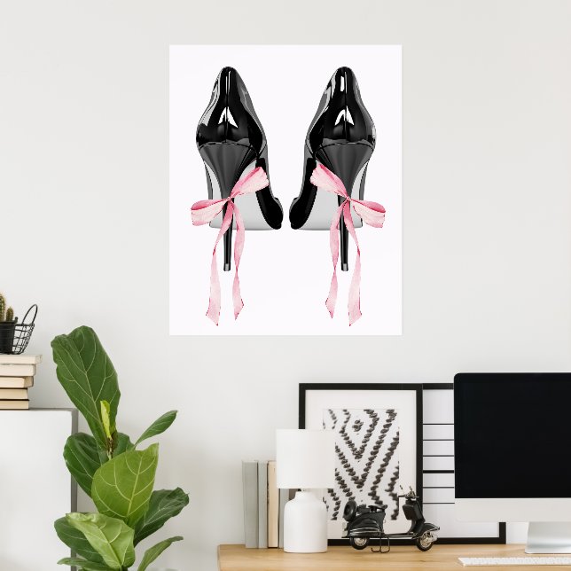 Cute Girly Bow Wall  Poster (Heimbüro)