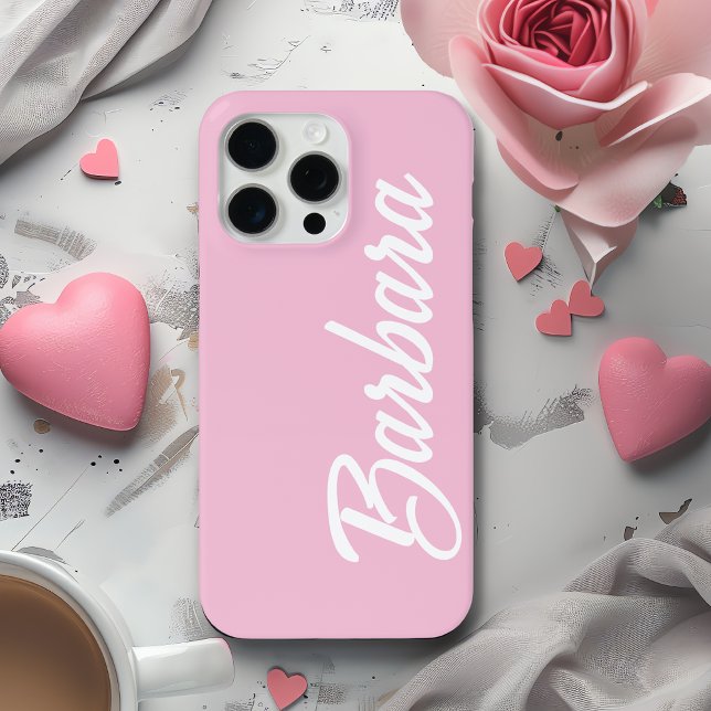 Cute Girly Custom Blush Pink Name  Case-Mate iPhone Hülle (Von Creator hochgeladen)