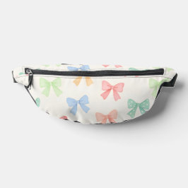Cute Girly Pastel Coquette Bow Pattern Bauchtasche