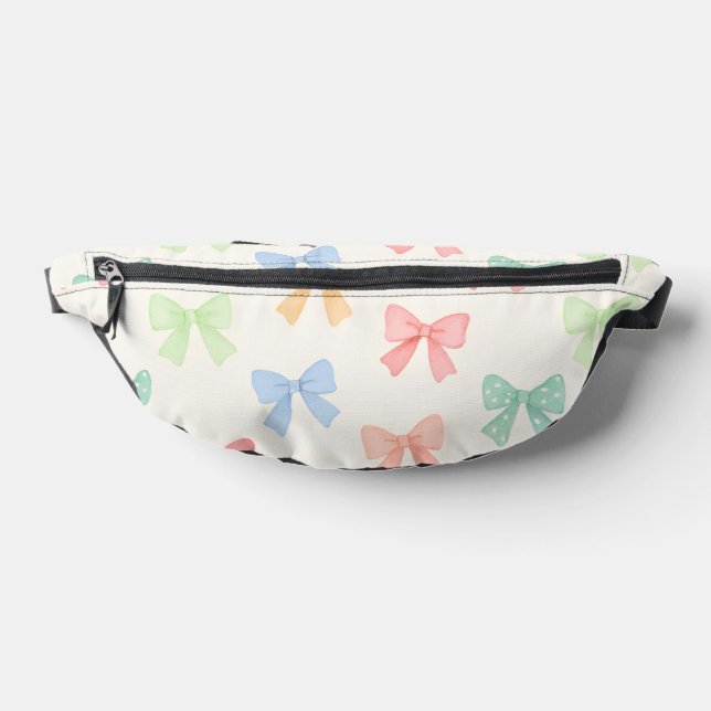 Cute Girly Pastel Coquette Bow Pattern Bauchtasche (Ablage )
