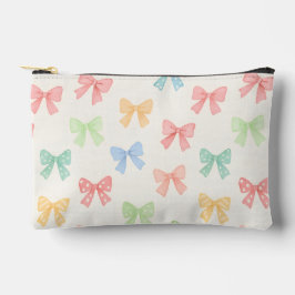 Cute Girly Pastel Coquette Bow Pattern Zubehörtasche
