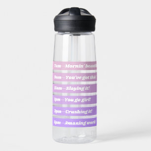 Cute Girly Purple Gradient Daily Hydration Tracker Trinkflasche
