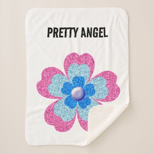 Cute glitter floral blooming garden  sherpadecke (Vorderseite)